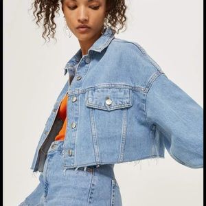 Cropped jean jacket
